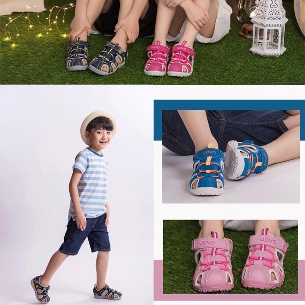 兒童護趾涼鞋 15-23公分 玩水運動 溯溪鞋 男童女童 包頭 前包 UOVO-圖片-6