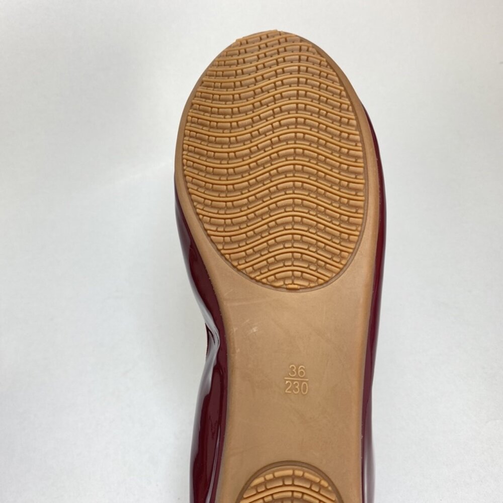 紅色亮皮娃娃鞋 蛋捲鞋 平底鞋 蝴蝶結 黑色 漆皮 35-41號-圖片-3