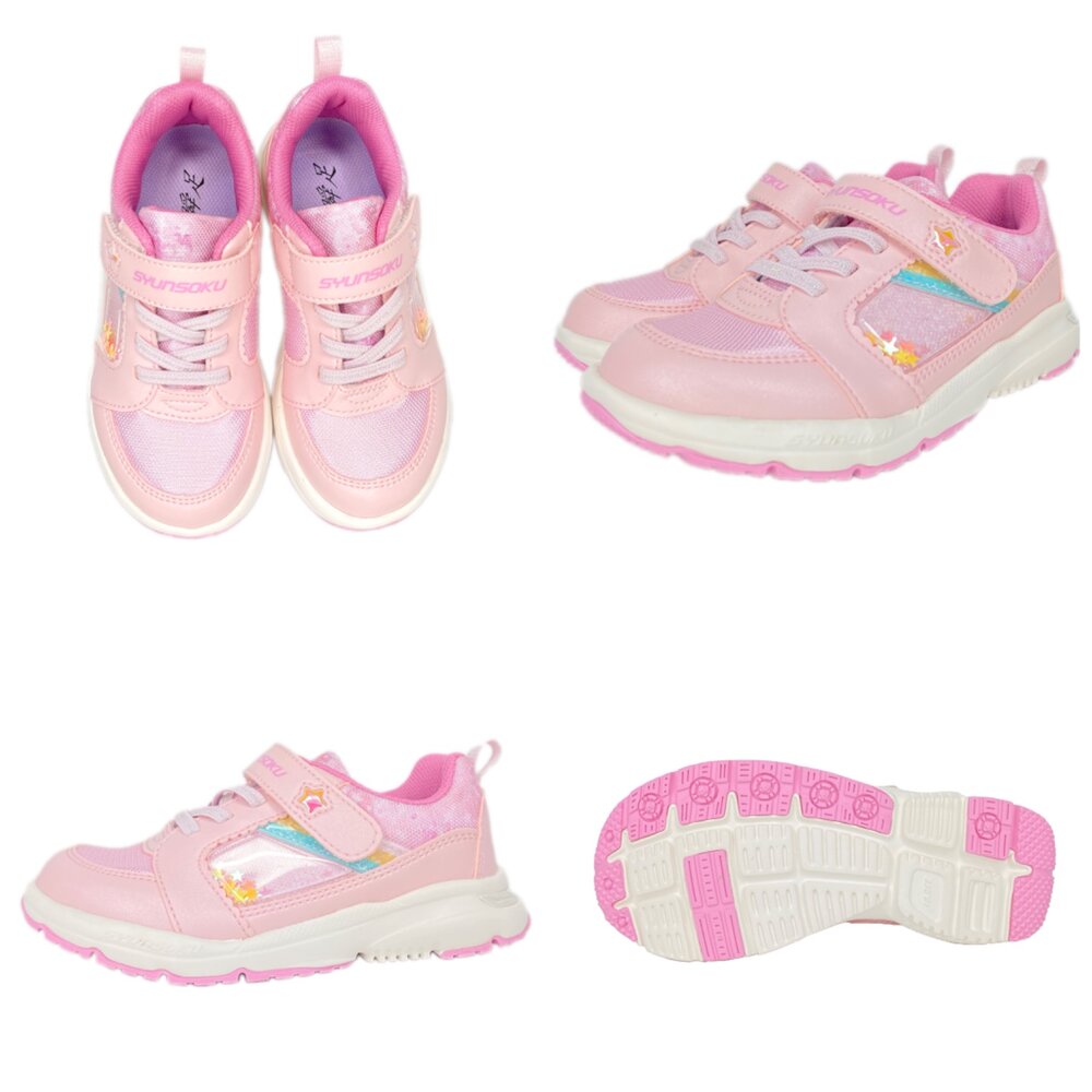 瞬足 女童運動鞋 防水 機能鞋 3E 大童 球鞋 矯正鞋 18-25號-圖片-1