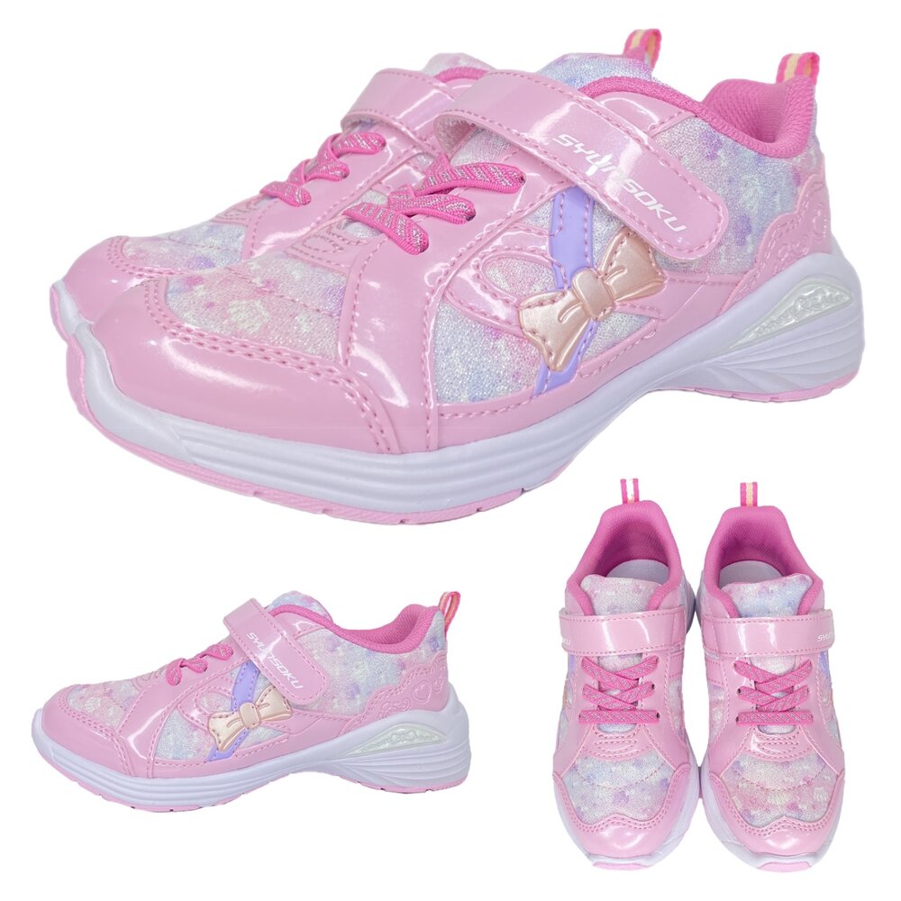 瞬足 女童運動鞋 防水 機能鞋 3E 大童 球鞋 矯正鞋 18-25號-圖片-9