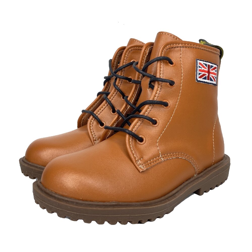 男童女童黑色靴子 短靴 台灣製造 馬丁靴 童靴 兒童 拉鍊-圖片-3