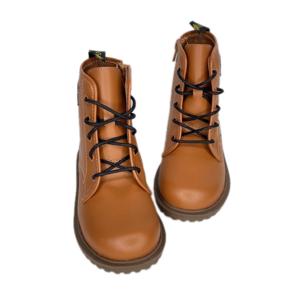 男童女童黑色靴子 短靴 台灣製造 馬丁靴 童靴 兒童 拉鍊-圖片-4