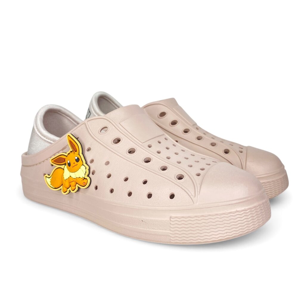 寶可夢 超可愛洞洞鞋 兒童拖鞋 親子鞋 防水 可踩後跟 台灣製 胖丁 皮卡丘 伊布-圖片-3