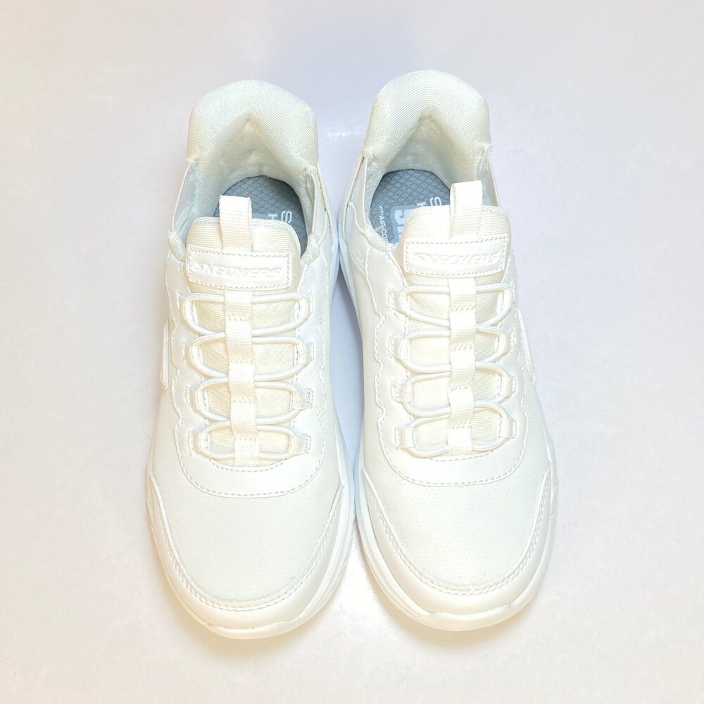 Skechers 全白全黑學生鞋 運動鞋 童鞋 可機洗 防潑水 白色 黑色 男童 女童-圖片-2