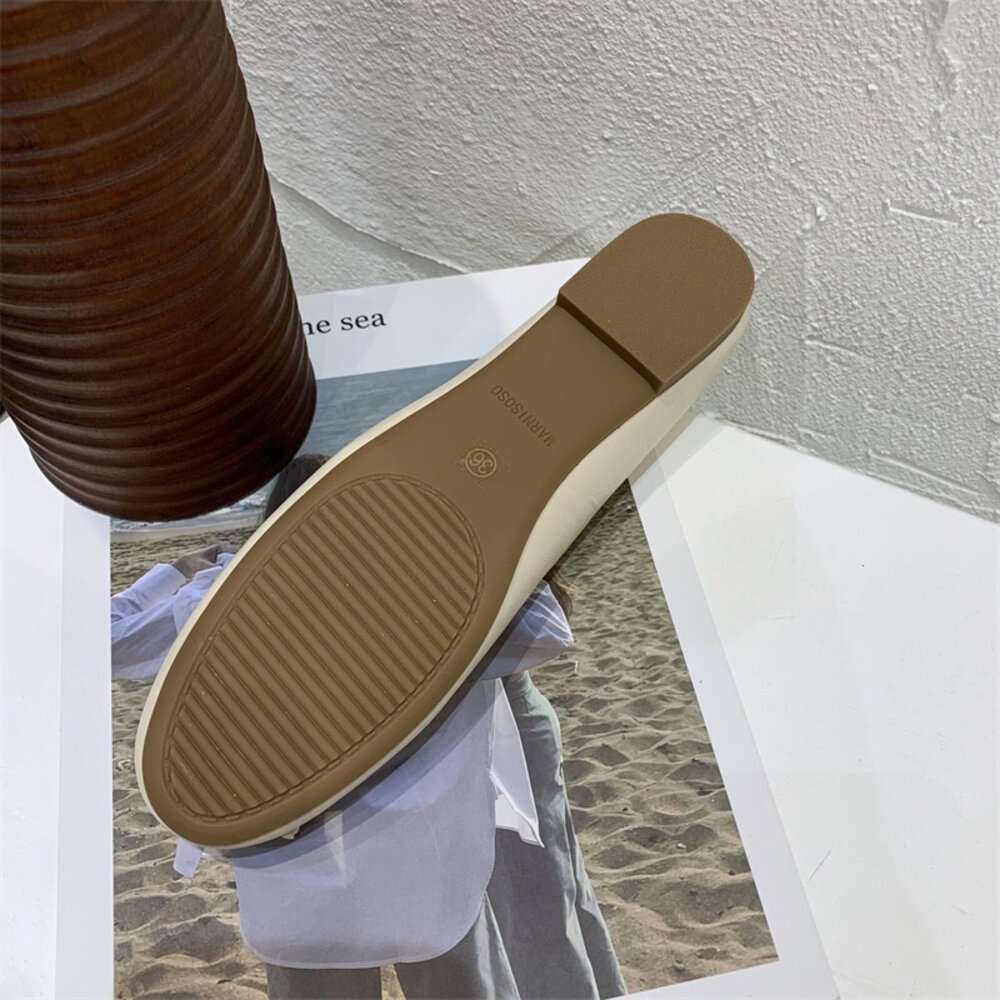 皮面蝴蝶結娃娃鞋 平底鞋 多色 🔥台灣出貨🔥 藍色 綠色 黑色-圖片-6