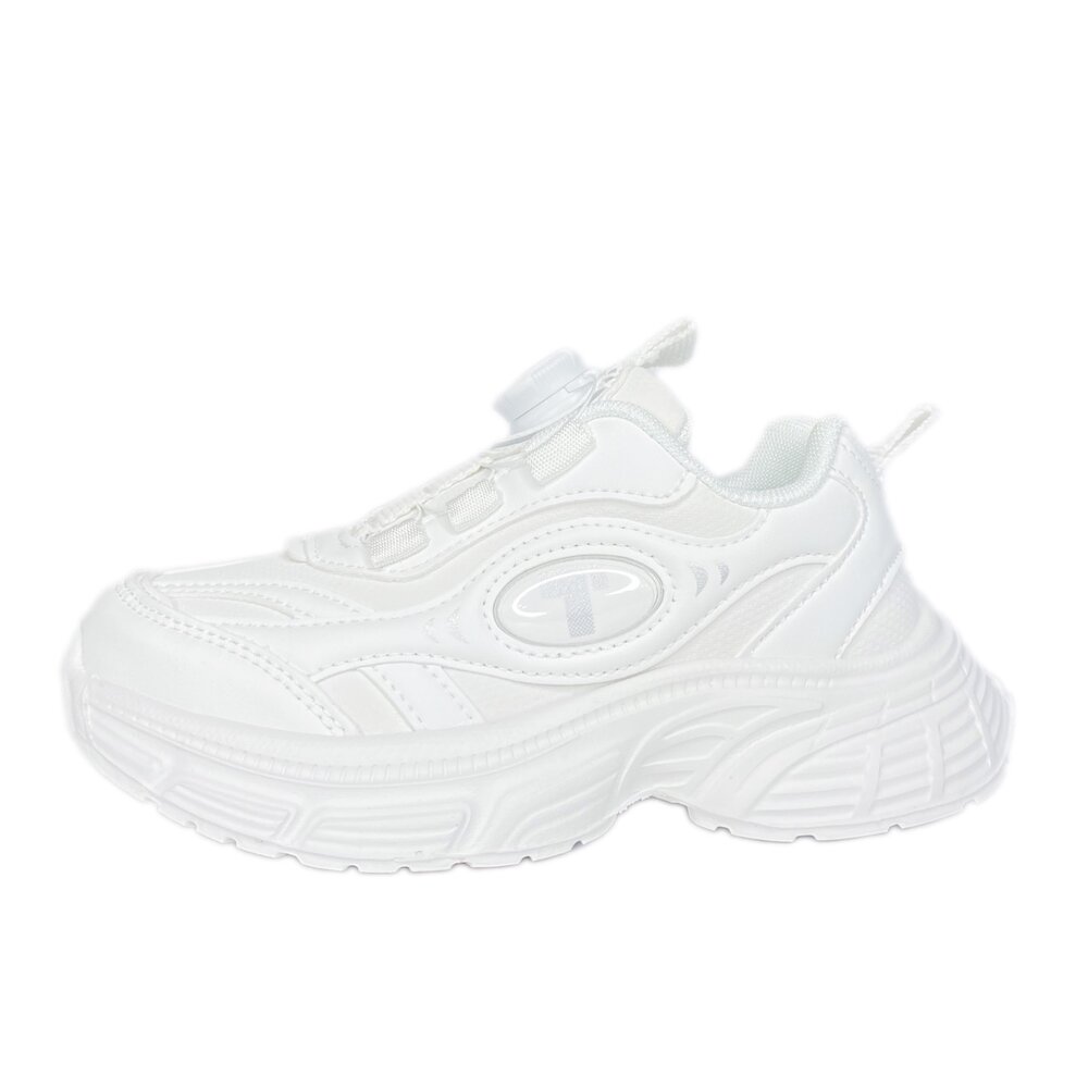 兒童全白皮面運動鞋 防水學生鞋 球鞋 男童女童 休閒鞋 16-22號 白色-圖片-3