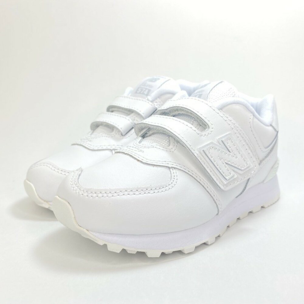 New balance 574 全白運動鞋 小白鞋 NB574 親子鞋 373 魔鬼氈 矯正鞋 YV574ERM-圖片-5