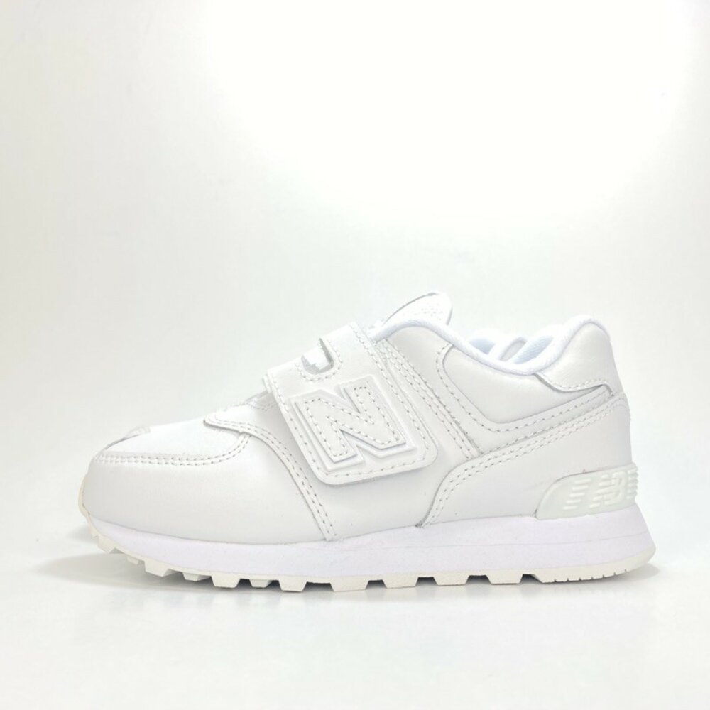 New balance 574 全白運動鞋 小白鞋 NB574 親子鞋 373 魔鬼氈 矯正鞋 YV574ERM-圖片-6