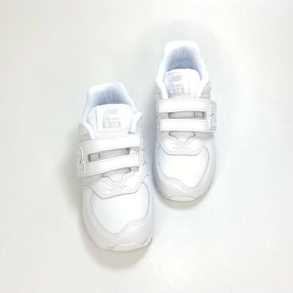 New balance 574 全白運動鞋 小白鞋 NB574 親子鞋 373 魔鬼氈 矯正鞋 YV574ERM-圖片-7