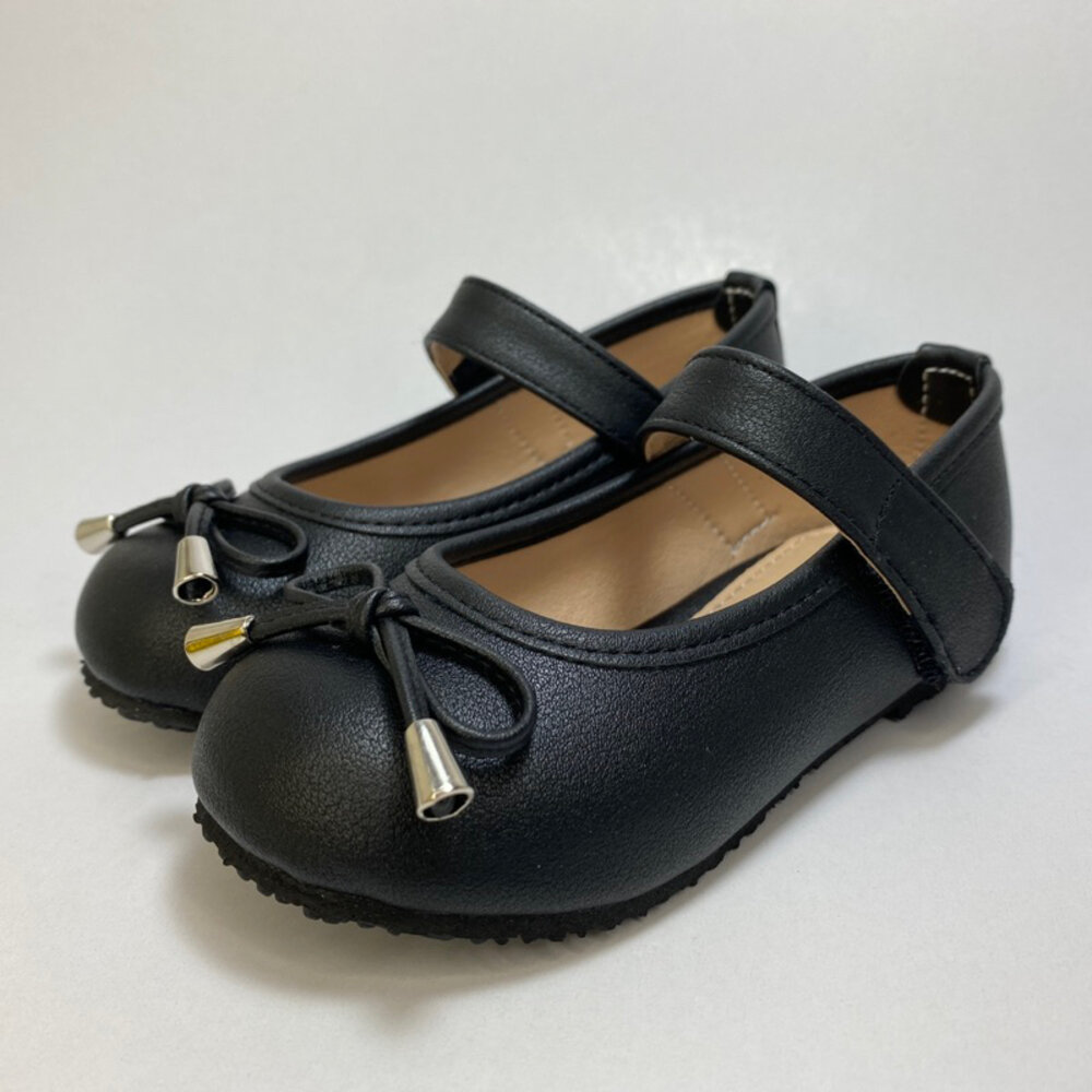 女童黑皮鞋 白皮鞋 蝴蝶結 娃娃鞋 米菲兔 學生鞋 公主鞋 平底鞋 黑色 白色 米飛兔 台灣製-圖片-1