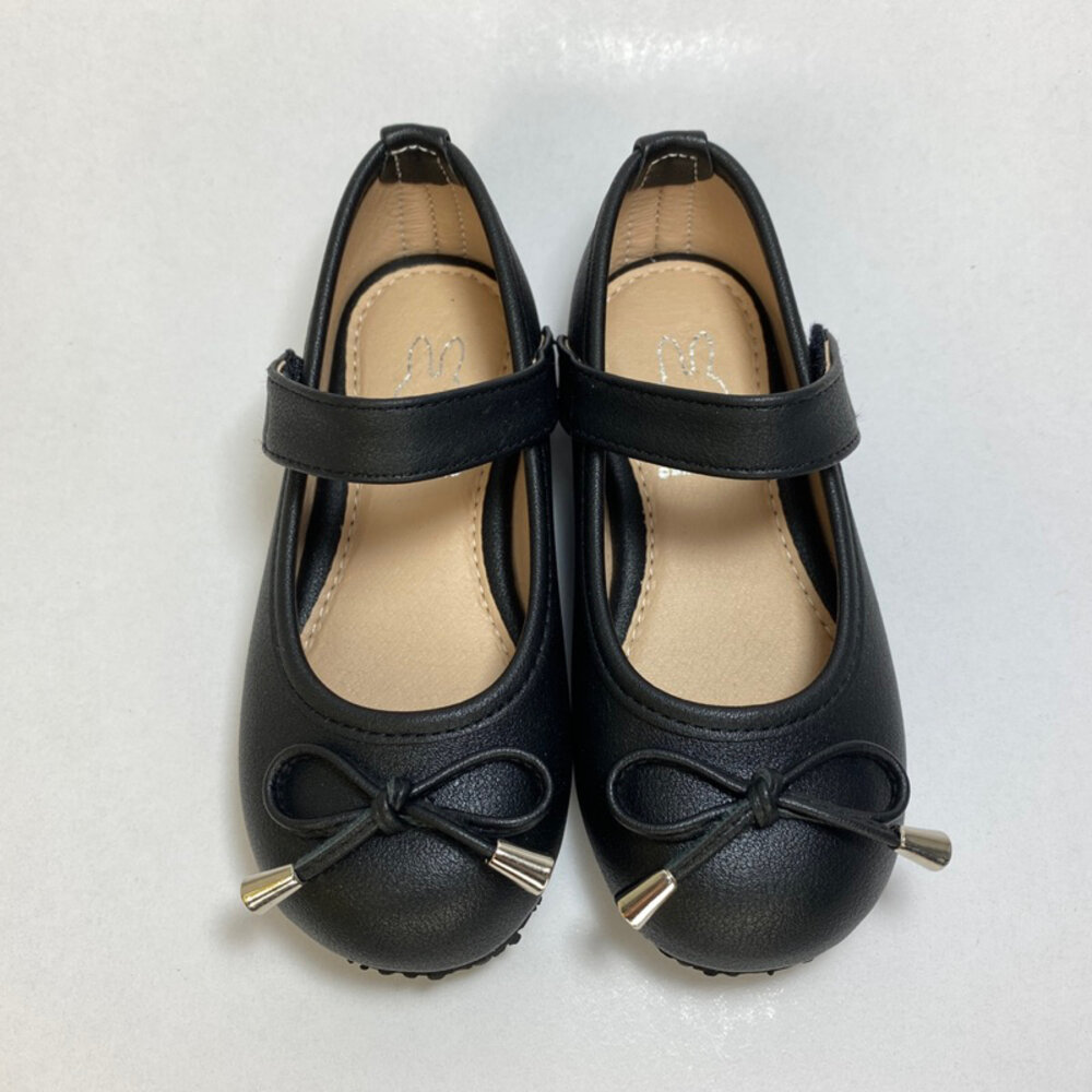 女童黑皮鞋 白皮鞋 蝴蝶結 娃娃鞋 米菲兔 學生鞋 公主鞋 平底鞋 黑色 白色 米飛兔 台灣製-圖片-2