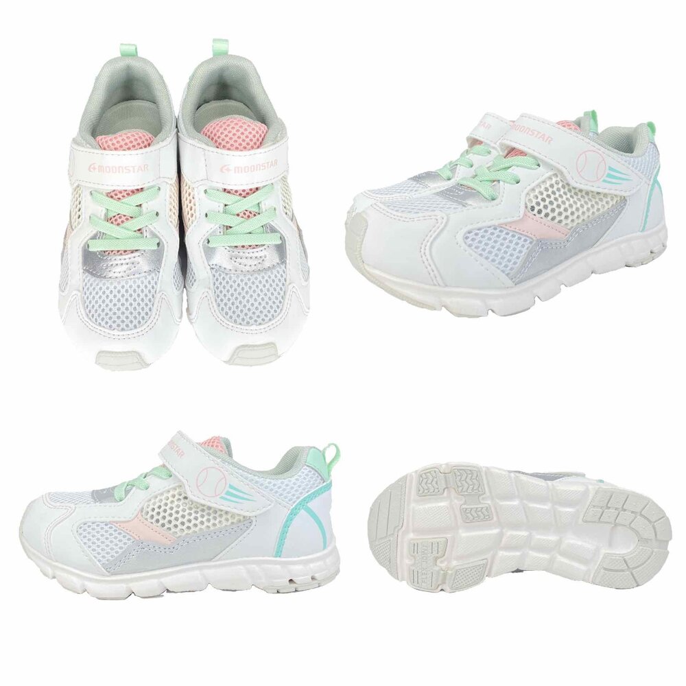 Moonstar 護趾涼鞋 運動涼鞋 滑步車鞋 男童女童 15-21號 單網透氣-圖片-2