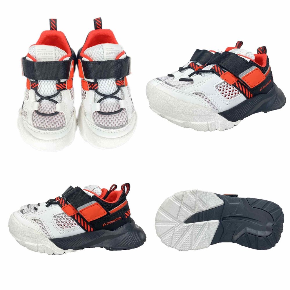 Moonstar 護趾涼鞋 運動涼鞋 滑步車鞋 男童女童 15-21號 單網透氣-圖片-3