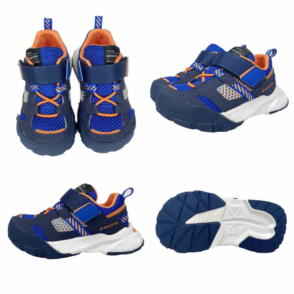 Moonstar 護趾涼鞋 運動涼鞋 滑步車鞋 男童女童 15-21號 單網透氣-圖片-4