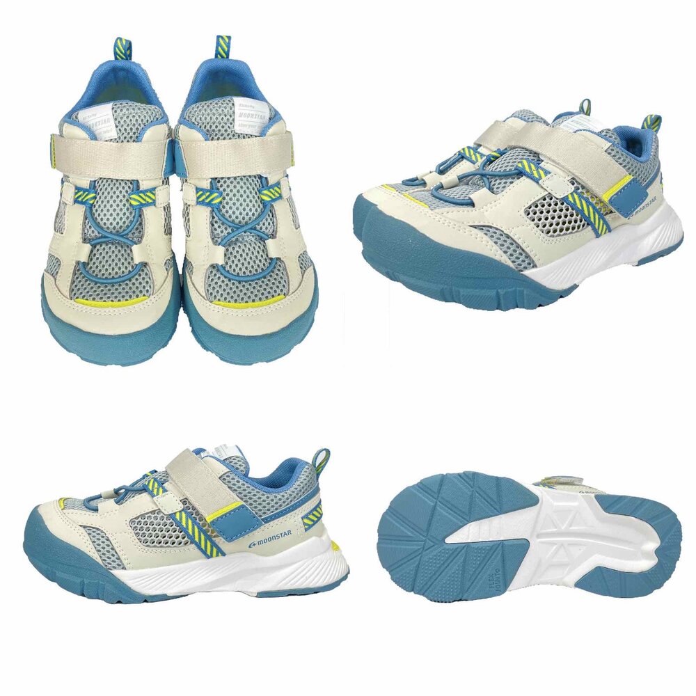 Moonstar 護趾涼鞋 運動涼鞋 滑步車鞋 男童女童 15-21號 單網透氣-圖片-5