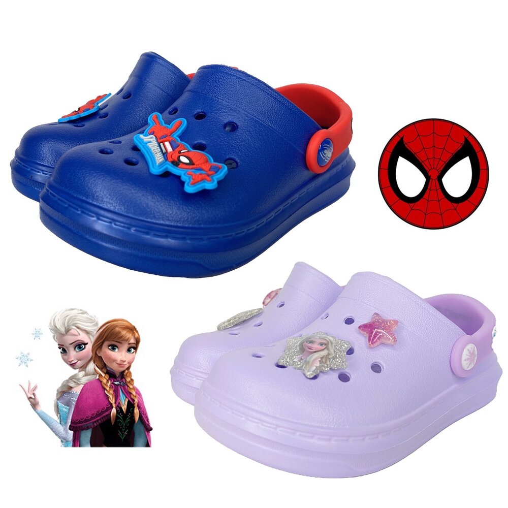 電燈園丁鞋 蜘蛛人 冰雪奇緣 布希拖 前包拖鞋 台灣製 男童 女童  兒童 封面照片