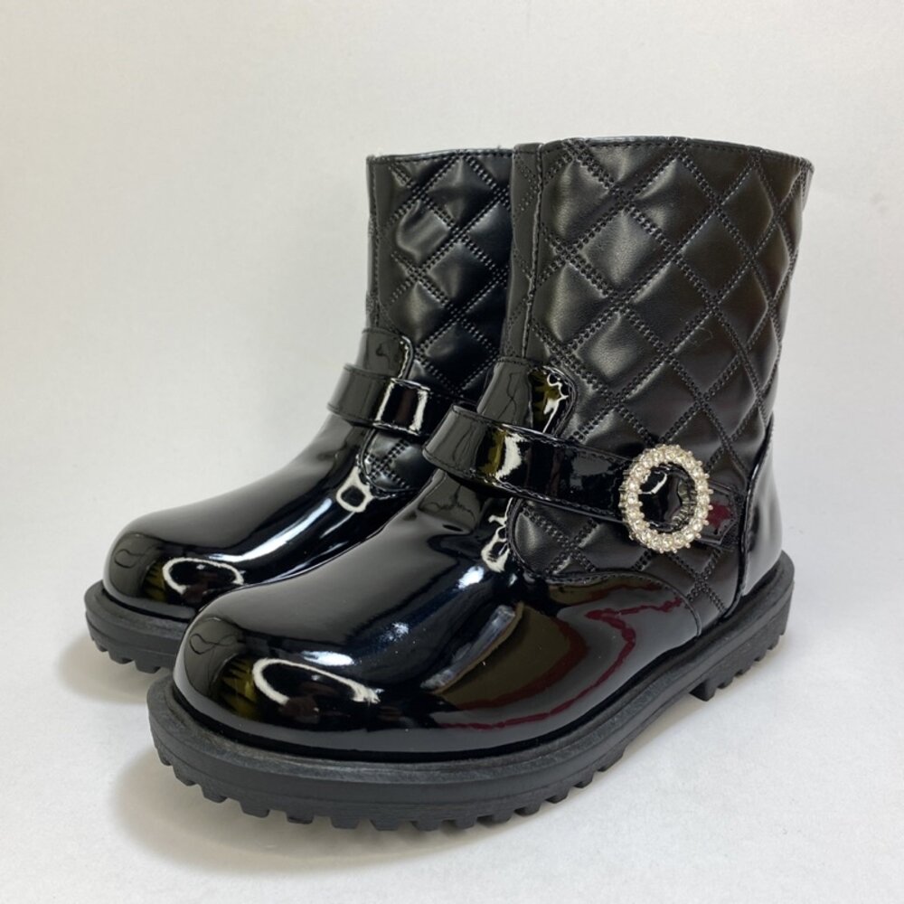 台灣製 女童靴子 男童靴子 童靴 短靴 皮靴 28-35號 黑色 粉色 tolaku-圖片-3