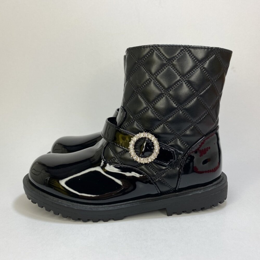 台灣製 女童靴子 男童靴子 童靴 短靴 皮靴 28-35號 黑色 粉色 tolaku-圖片-4