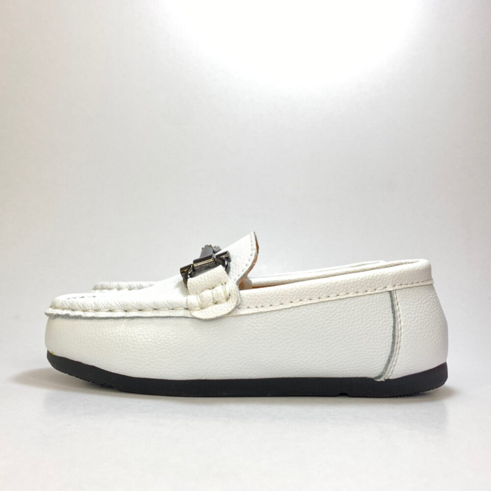 男童女童休閒鞋 皮面 花童鞋 黑色 白色皮鞋 16-22公分-圖片-7