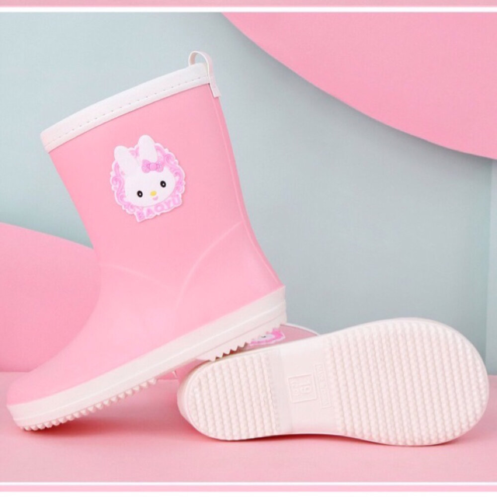 大童雨鞋 20-24號 🔥台灣現貨🔥 長筒雨靴 男童女童兒童 粉色 藍色-圖片-5