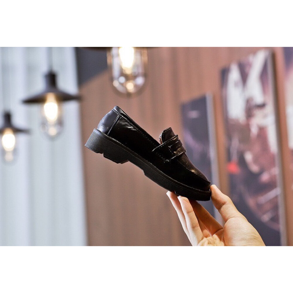 黑皮鞋 🔥台灣現貨🔥 男童女童 表演鞋 學生鞋 素面休閒鞋 27-37號-圖片-3