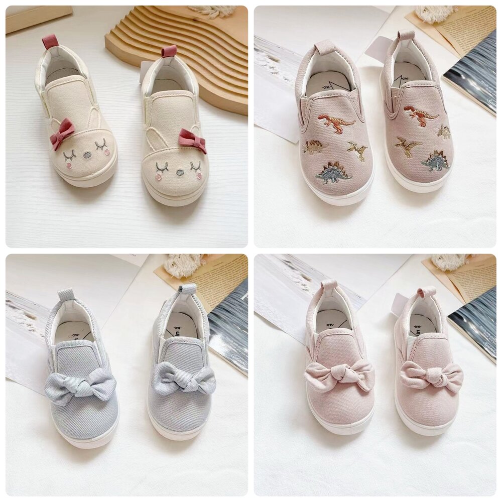 兒童室內鞋幼兒園帆布透氣🔥現貨秒出🔥男童女童15-23號大童日單出口日本刺繡幼稚園