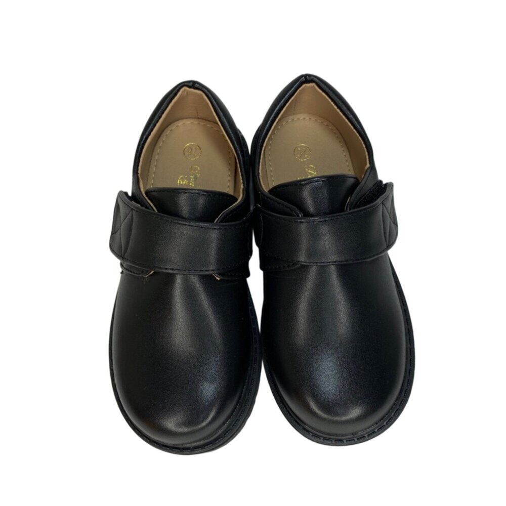 男童黑皮鞋 學生鞋 魔鬼氈 黑色 🔥現貨秒出🔥 表演鞋 花童鞋-圖片-2