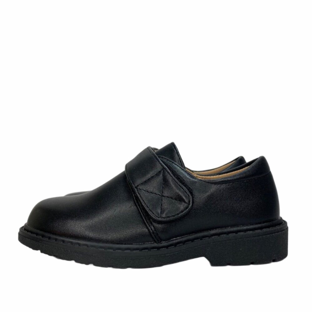 男童黑皮鞋 學生鞋 魔鬼氈 黑色 🔥現貨秒出🔥 表演鞋 花童鞋-圖片-3