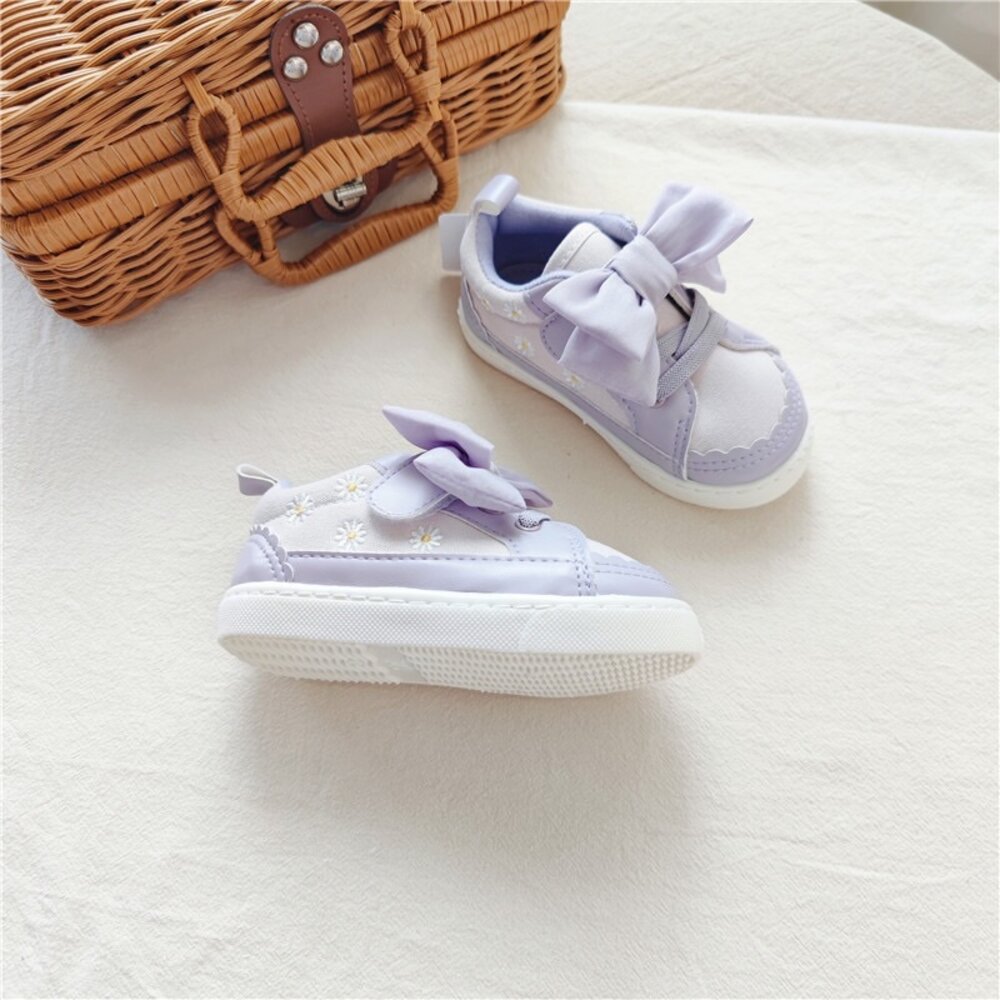 女童休閒鞋 蝴蝶結 運動鞋 14-19號 布鞋 兒童-圖片-2