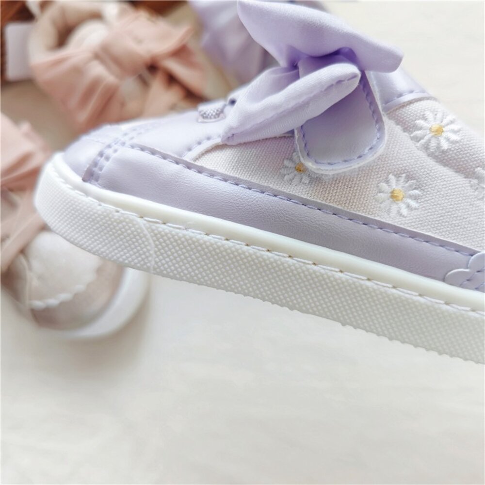 女童休閒鞋 蝴蝶結 運動鞋 14-19號 布鞋 兒童-圖片-3