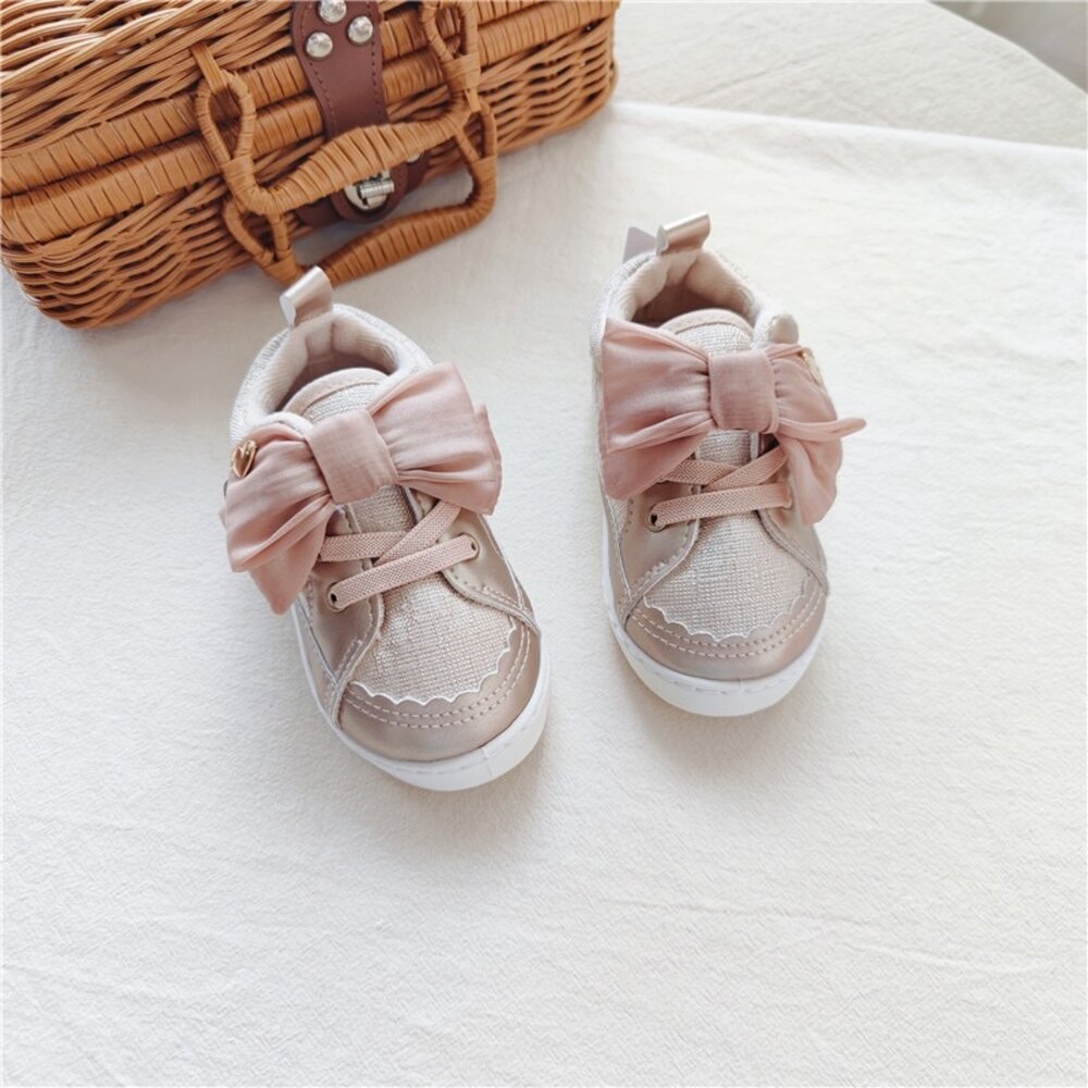 女童休閒鞋 蝴蝶結 運動鞋 14-19號 布鞋 兒童-圖片-7