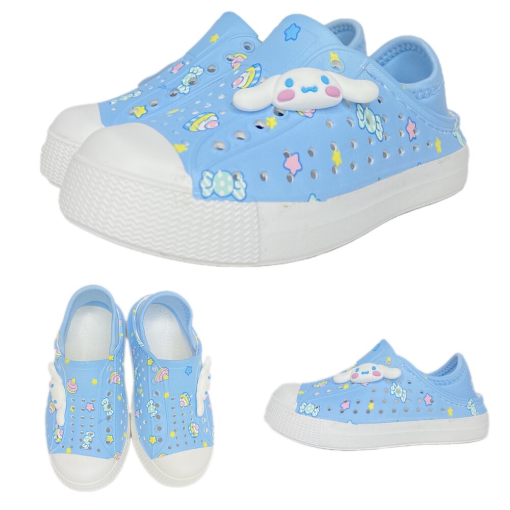 酷洛米 洞洞鞋 後跟可踩 護趾 女童拖鞋 美樂蒂 大耳狗 16-21號 童鞋 玩水 雨鞋-圖片-3