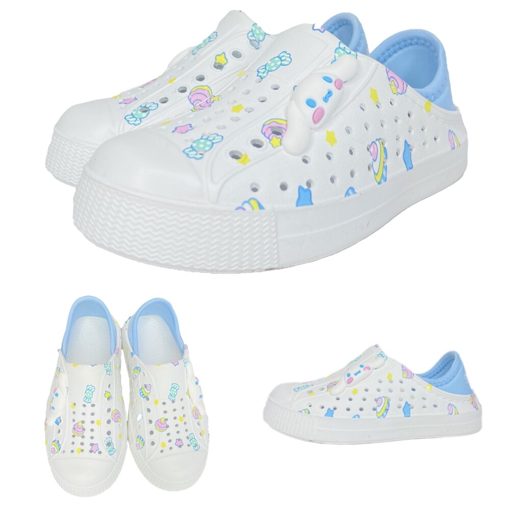 酷洛米 洞洞鞋 後跟可踩 護趾 女童拖鞋 美樂蒂 大耳狗 16-21號 童鞋 玩水 雨鞋-圖片-4