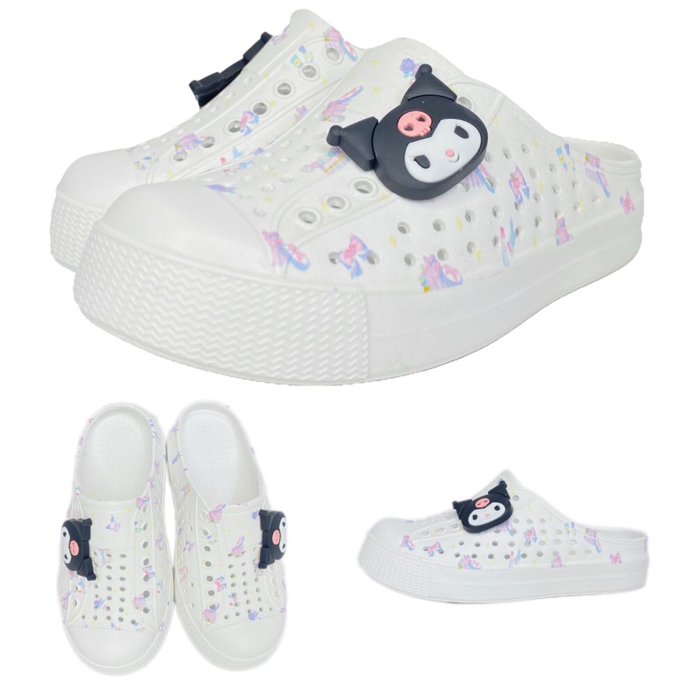 酷洛米 洞洞鞋 後跟可踩 護趾 女童拖鞋 美樂蒂 大耳狗 16-21號 童鞋 玩水 雨鞋-圖片-5