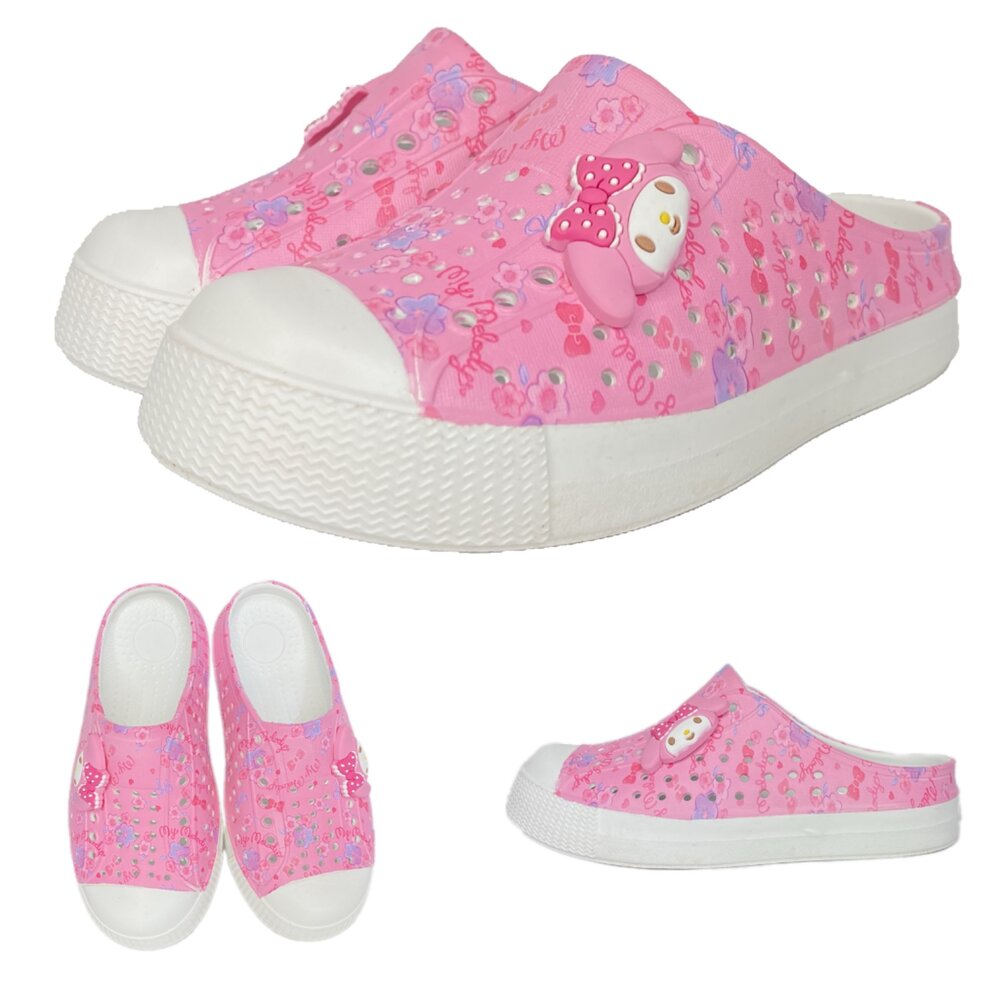 酷洛米 洞洞鞋 後跟可踩 護趾 女童拖鞋 美樂蒂 大耳狗 16-21號 童鞋 玩水 雨鞋-圖片-6