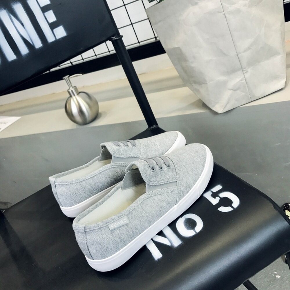 小白鞋 帆布鞋 前包拖鞋 全白休閒鞋 懶人鞋 黑色 灰色-圖片-3