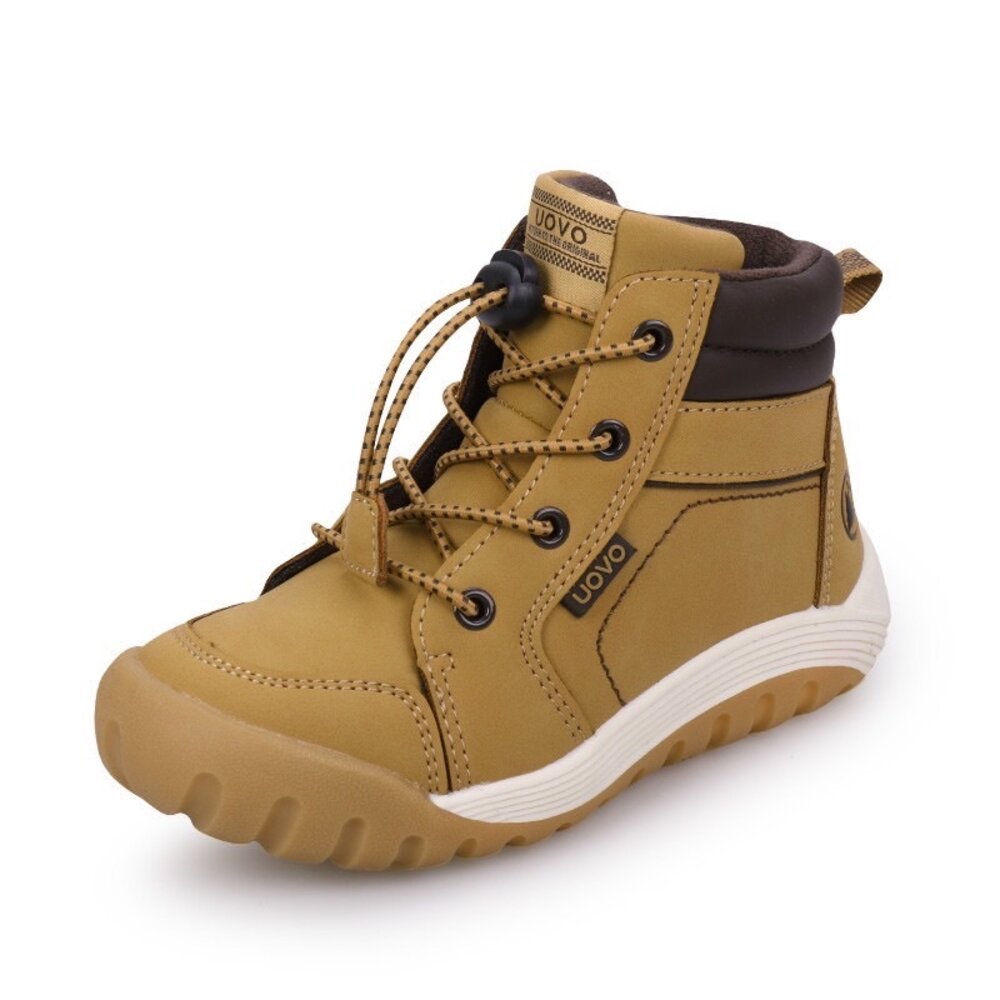UOVO 男童女童 防水防滑靴子 童靴 登山靴 兒童 機能 皮靴 短靴-圖片-1