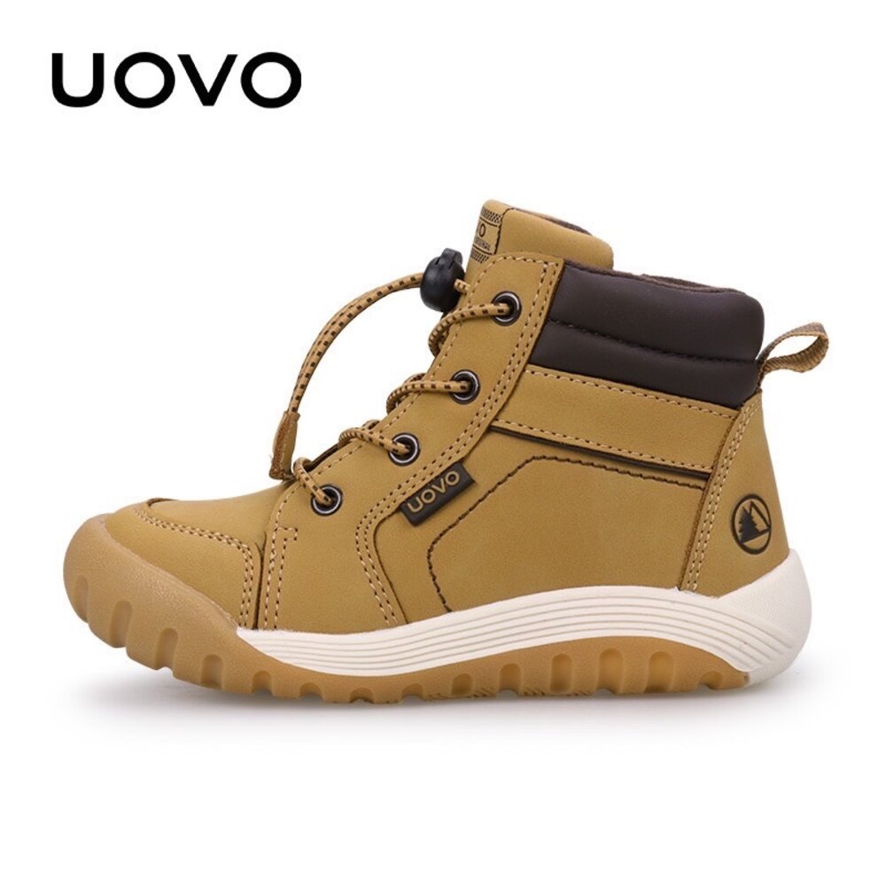 UOVO 男童女童 防水防滑靴子 童靴 登山靴 兒童 機能 皮靴 短靴-圖片-3
