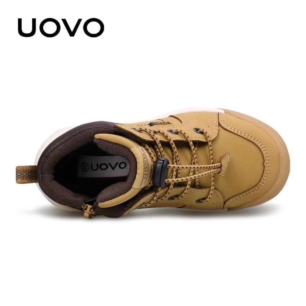 UOVO 男童女童 防水防滑靴子 童靴 登山靴 兒童 機能 皮靴 短靴-圖片-5