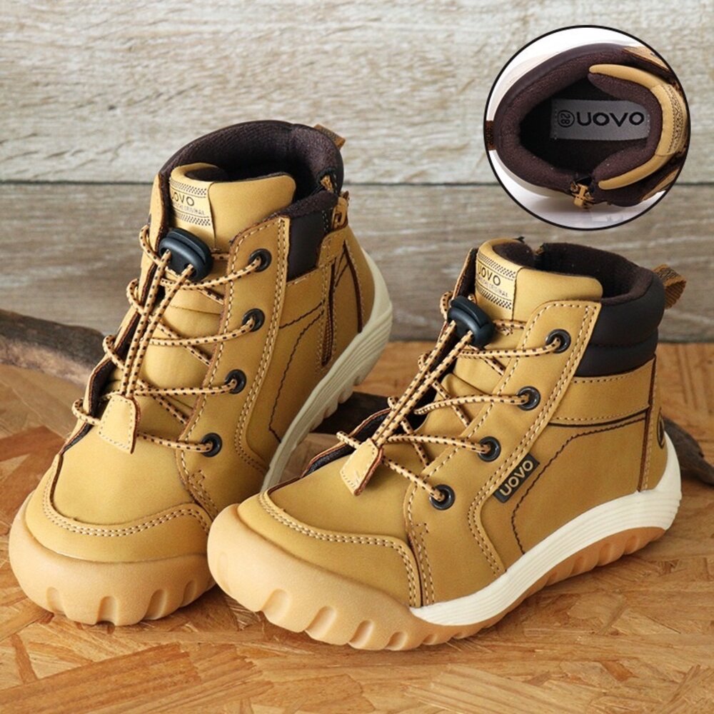 UOVO 男童女童 防水防滑靴子 童靴 登山靴 兒童 機能 皮靴 短靴 封面照片
