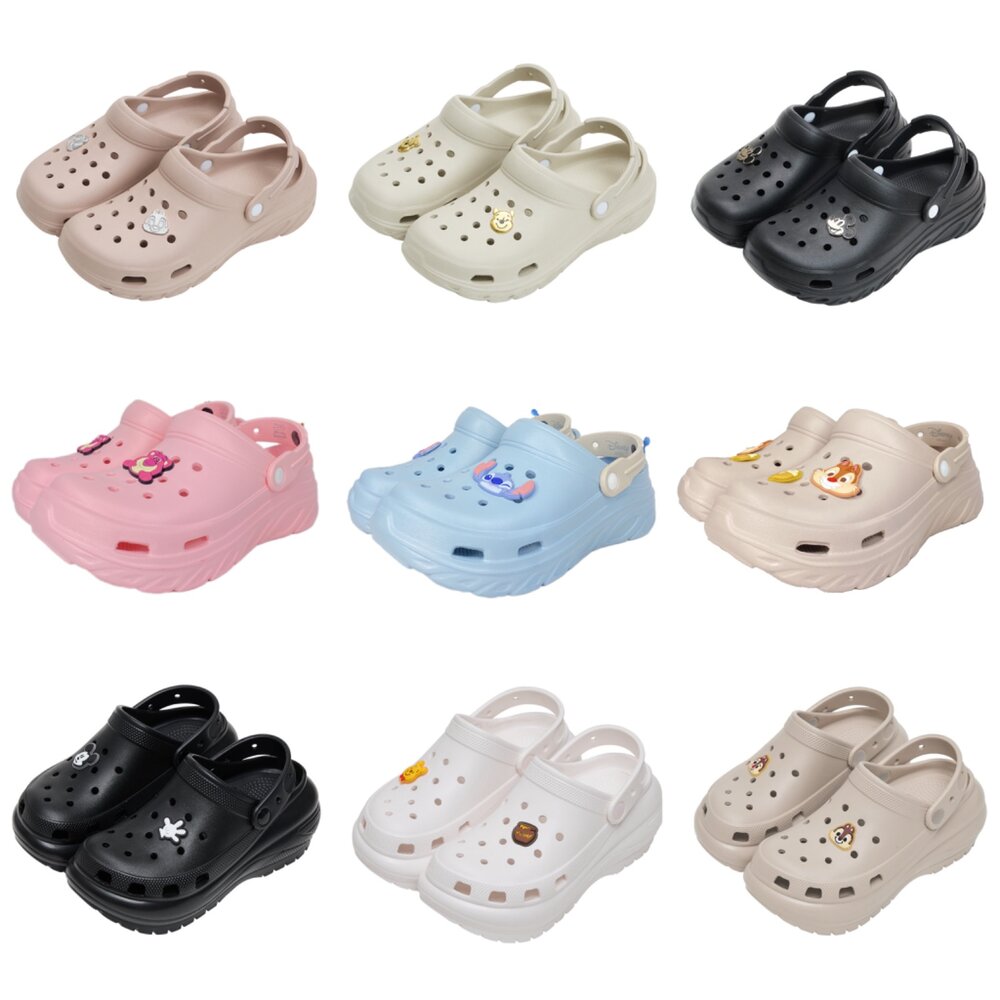 240917110456-奇奇蒂蒂 女用厚底拖鞋 女洞洞鞋 15-25公分 迪士尼 親子鞋 涼拖鞋