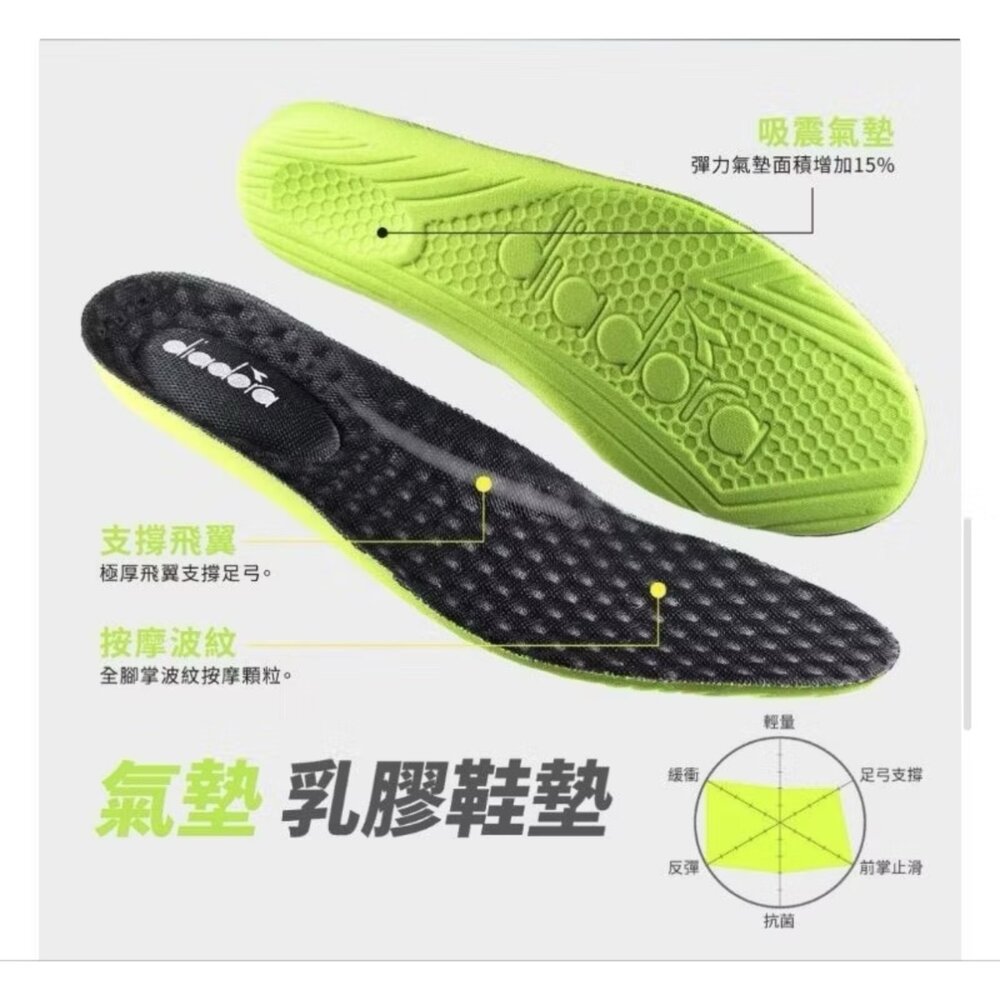 Diadora 男運動鞋 透氣 慢跑鞋 康特杯 穩定後跟 球鞋 矯正機能 男鞋 全新正品-圖片-8