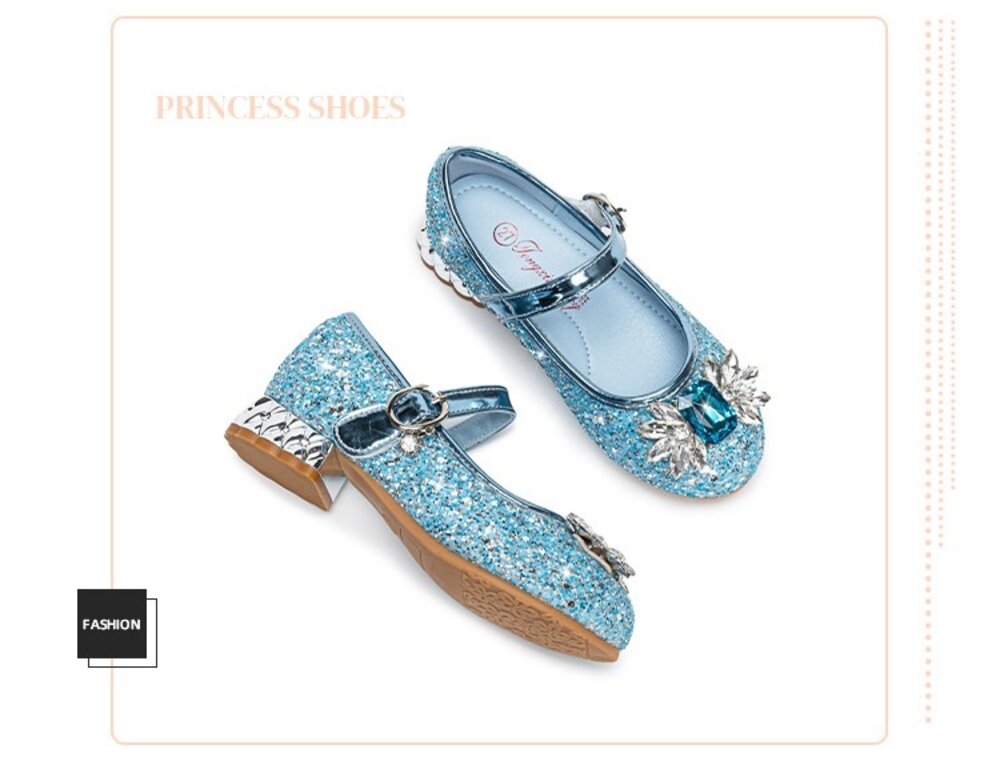 寶石水鑽娃娃鞋 女童公主鞋 平底鞋 亮片 休閒鞋-圖片-11