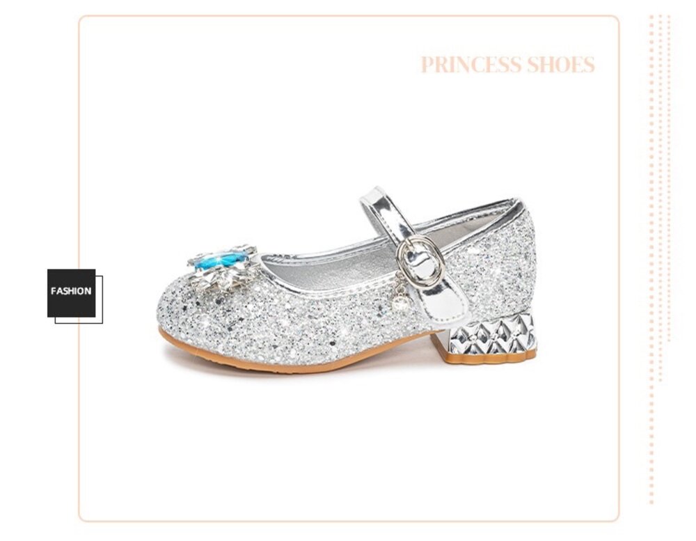 寶石水鑽娃娃鞋 女童公主鞋 平底鞋 亮片 休閒鞋-圖片-8