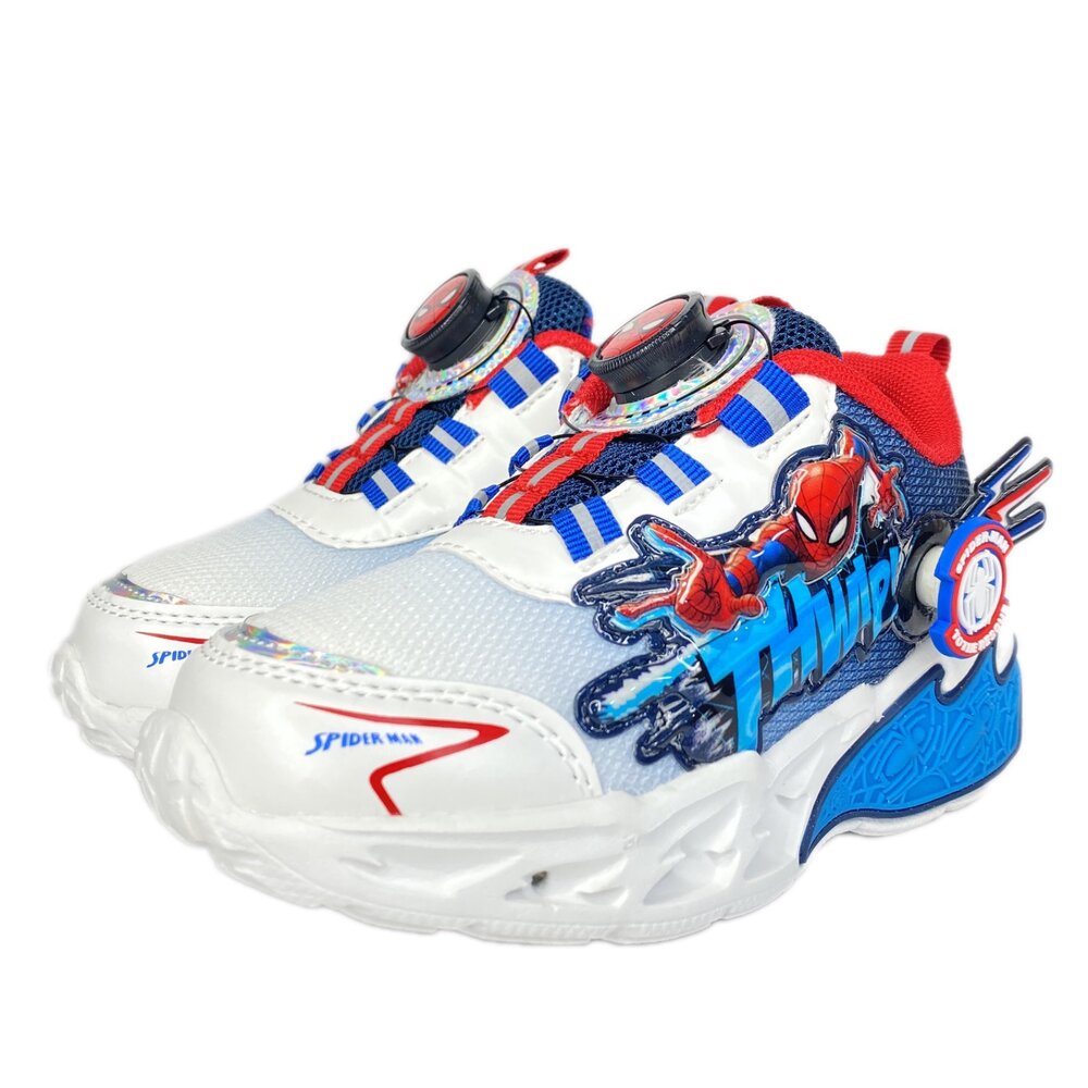 蜘蛛人 運動鞋 旋鈕球鞋 電燈鞋 童鞋 漫威 17-22號-圖片-1