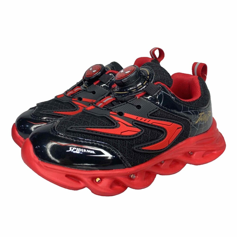 蜘蛛人 運動鞋 旋鈕球鞋 電燈鞋 童鞋 漫威 17-22號-圖片-4