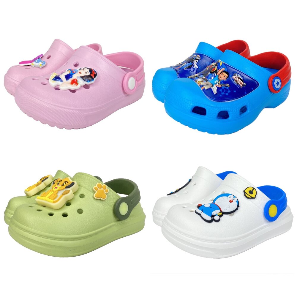 241126143930-公主 衝鋒戰士 獅子王 電燈鞋 洞洞鞋 Carbot 兒童拖鞋 護趾 前包 台灣製 童鞋 白雪公主 男童 女童