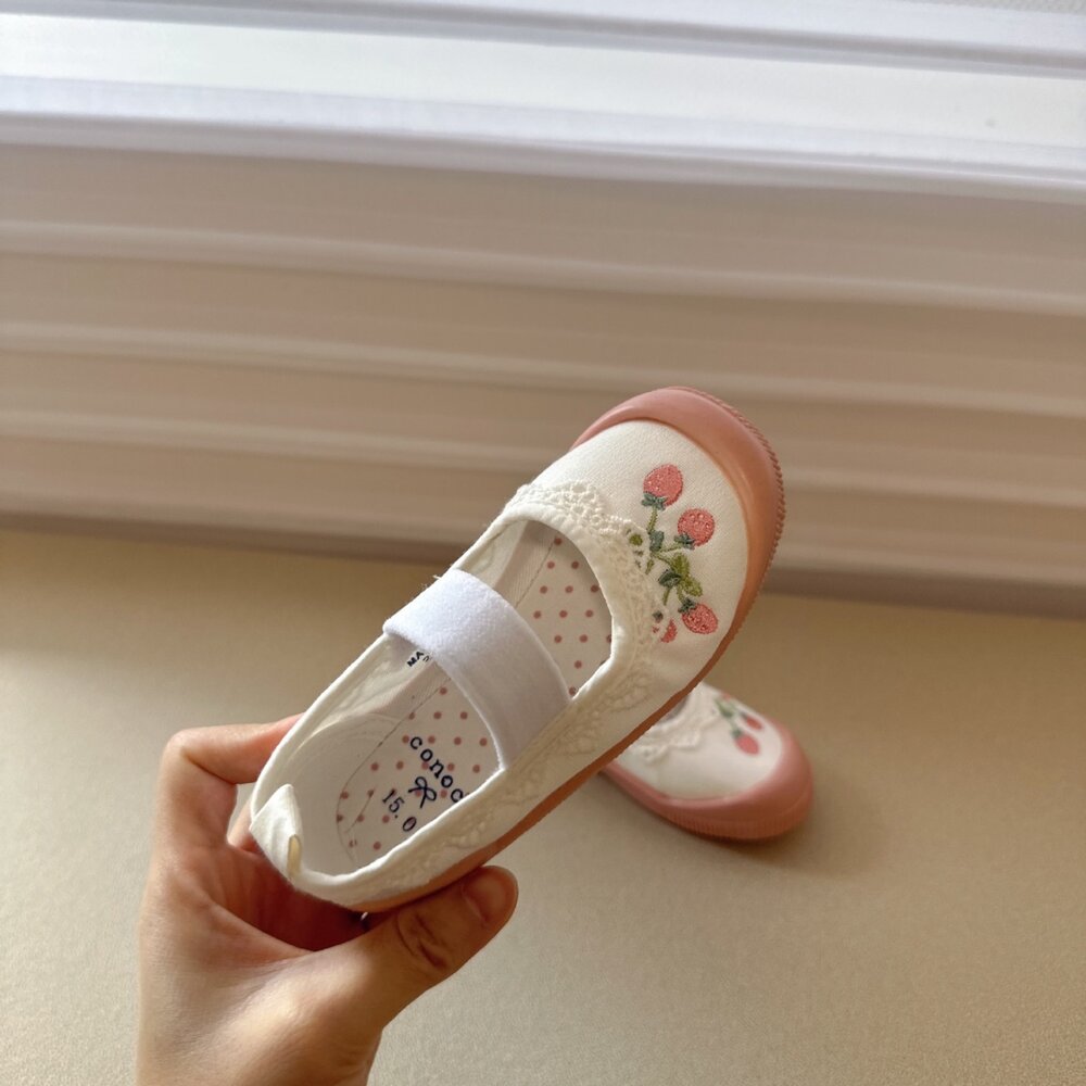 女童室內鞋 帆布休閒鞋 幼兒園 14-20號 🔥出口日本🔥 兒童 帆布鞋-圖片-10