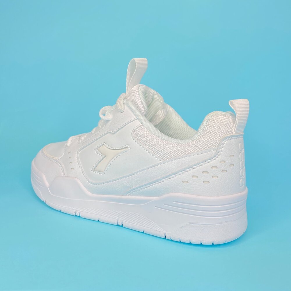 Diadora 全白運動鞋 男鞋 學生鞋 皮面防水防滑 球鞋 寬楦 25.5-29 DA71299-圖片-4