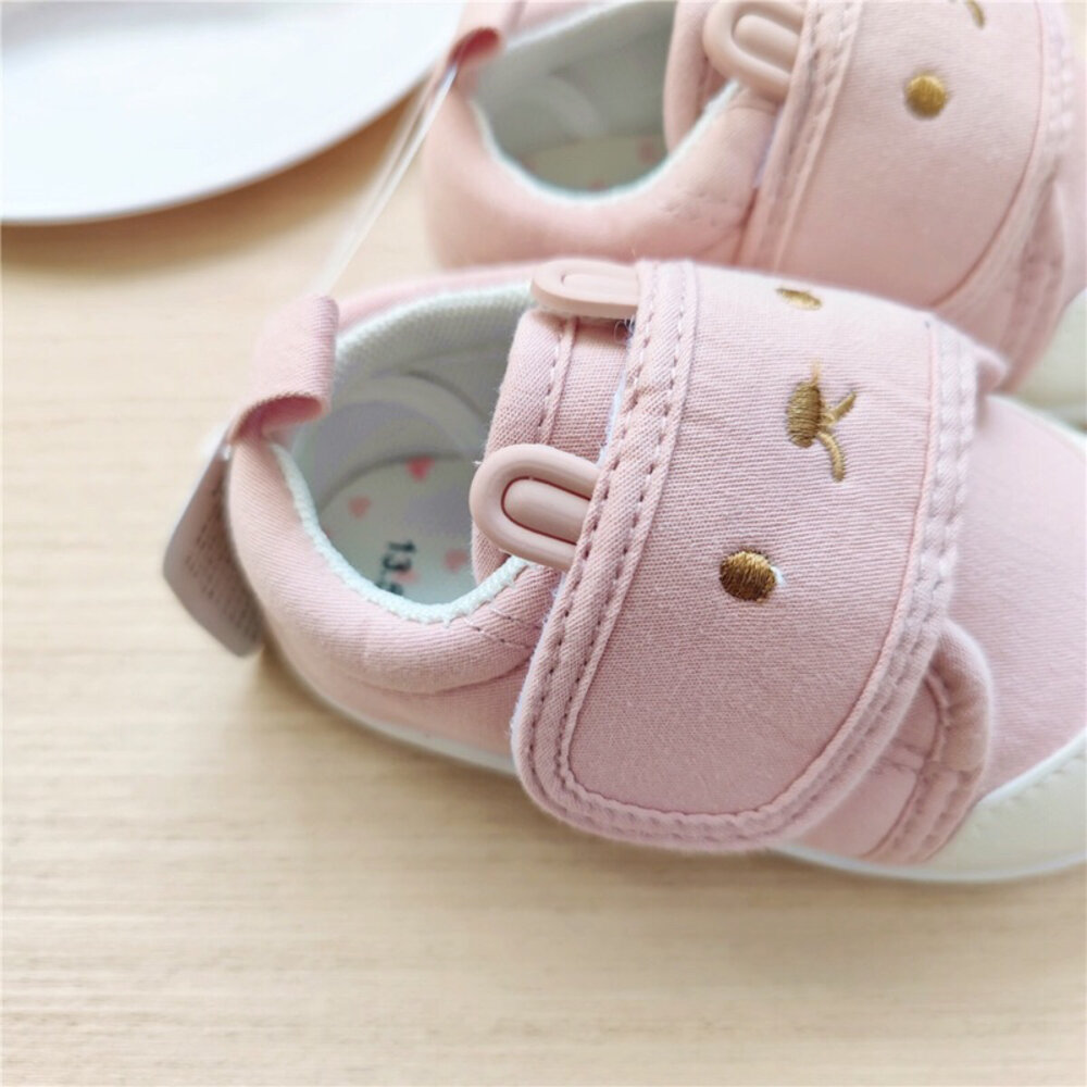 寶寶學步鞋 嬰兒鞋 🔥出口日本🔥 男童女童 帆布 軟底 熊貓 兔兔 恐龍-圖片-5